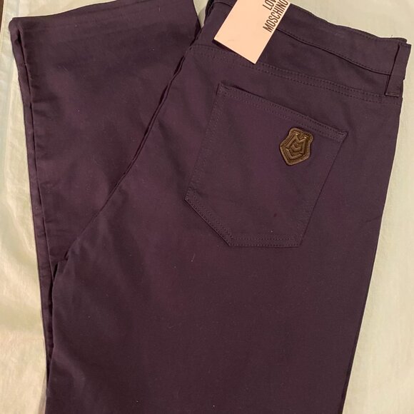 Navy Capri's Size 10 Love Moschino Women's - Picture 1 of 15